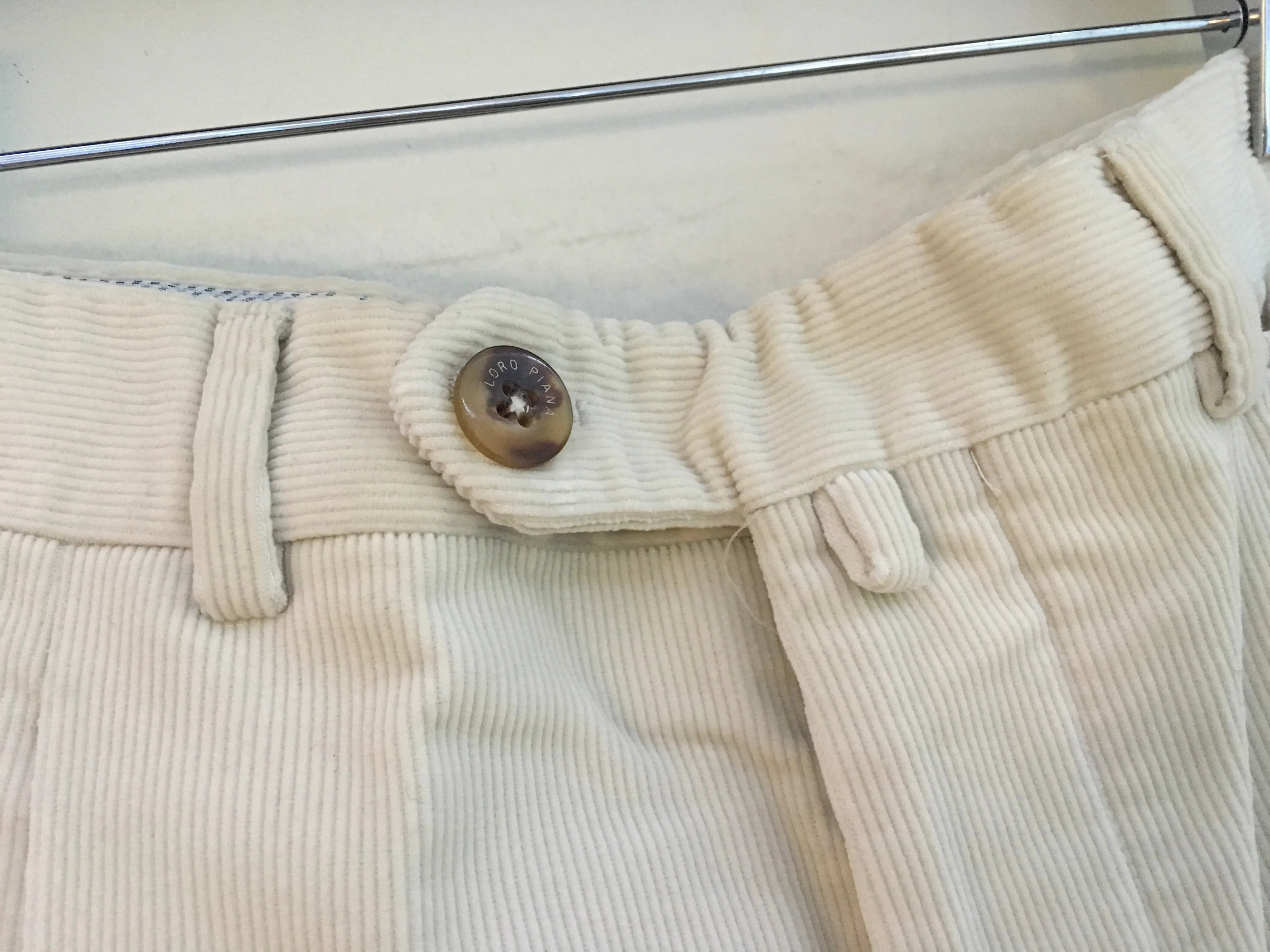 LORO PIANA Flat Front Corduroy Pants Trousers Size I 50 US 34 Men
