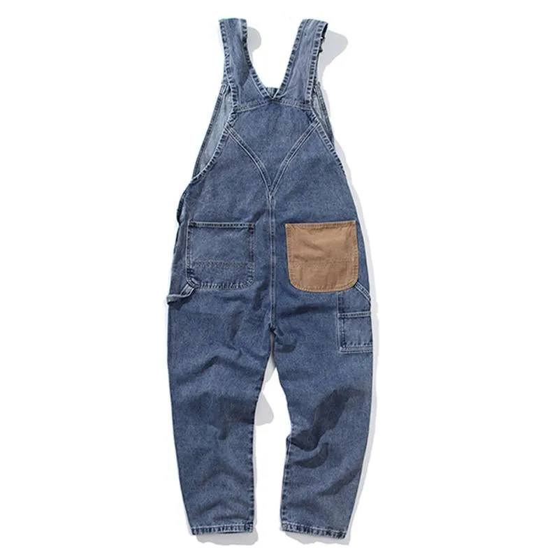 Men's Casual Vintage Loose Cargo Overalls 81819529Y