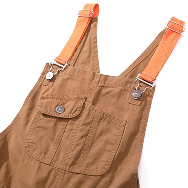 Men's Casual Vintage Loose Cargo Overalls 81819529Y