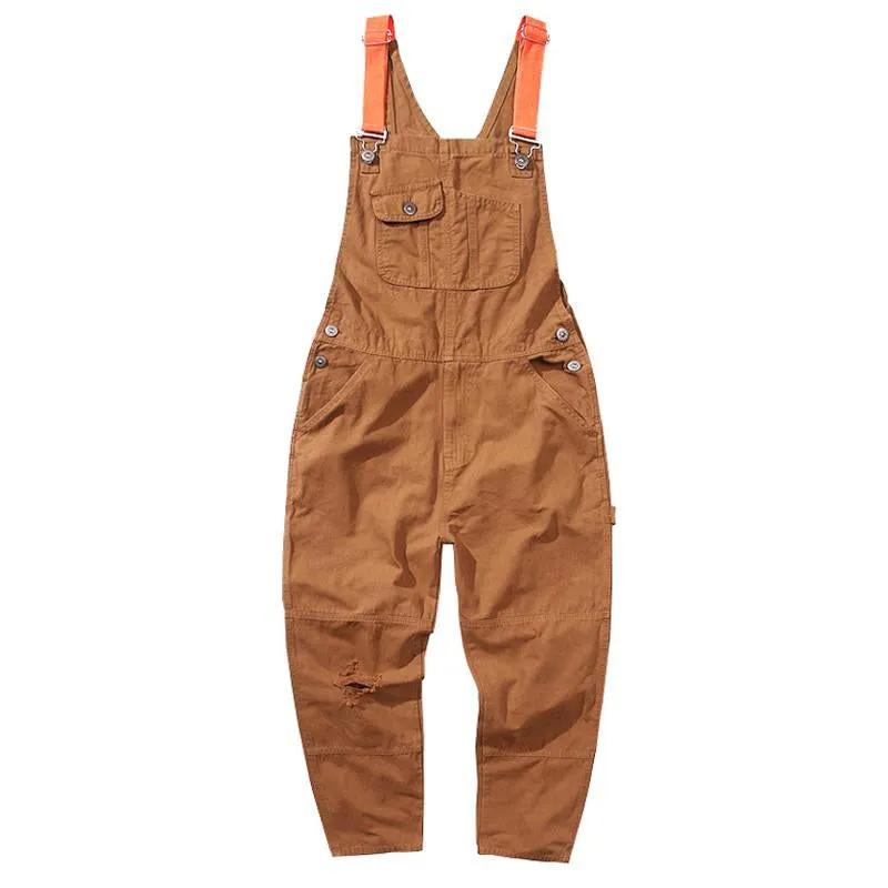 Men's Casual Vintage Loose Cargo Overalls 81819529Y