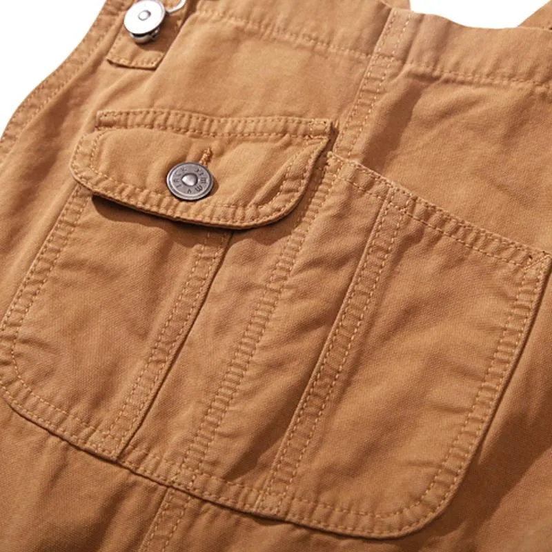 Men's Casual Vintage Loose Cargo Overalls 81819529Y