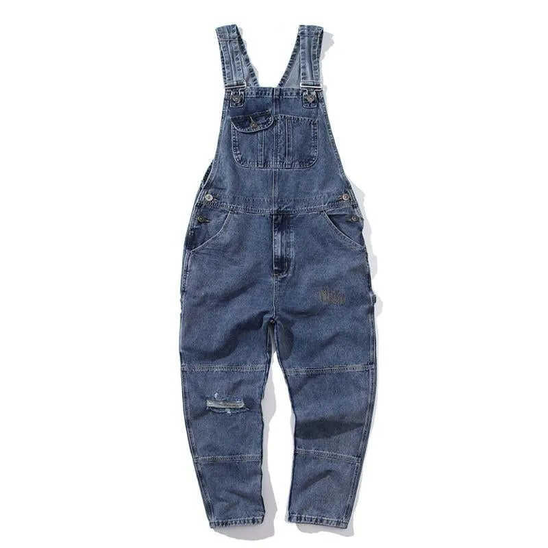 Men's Casual Vintage Loose Cargo Overalls 81819529Y