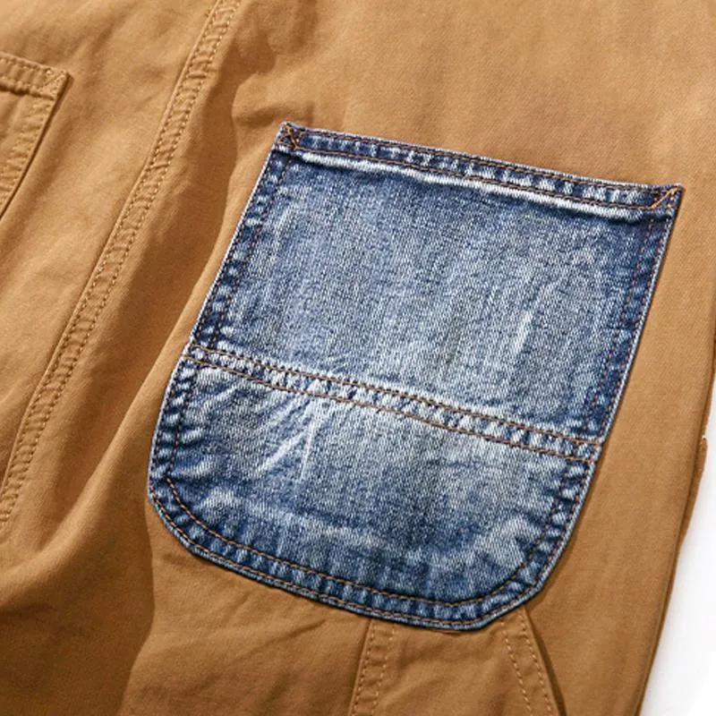 Men's Casual Vintage Loose Cargo Overalls 81819529Y