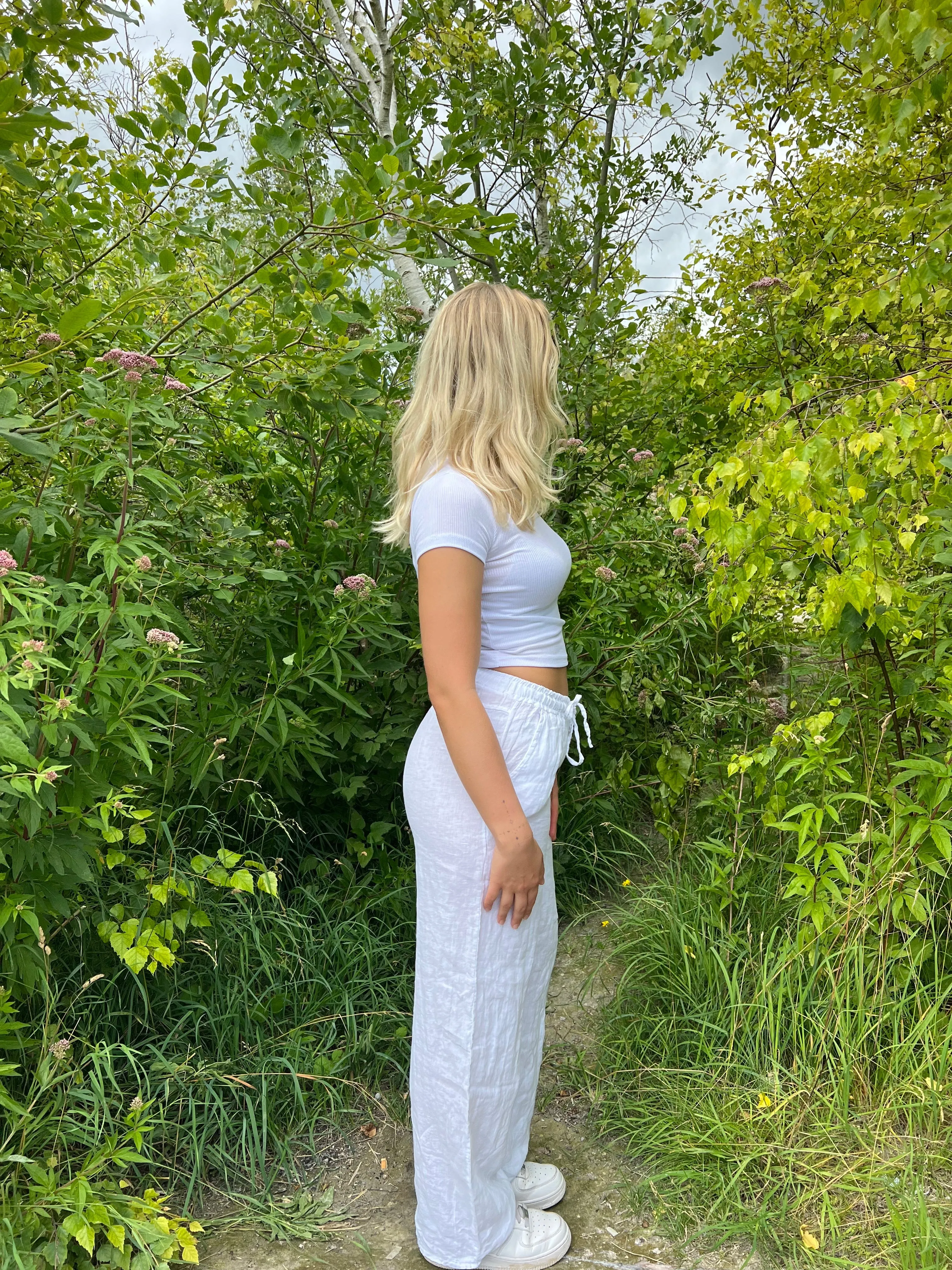 Milana linen pants - White