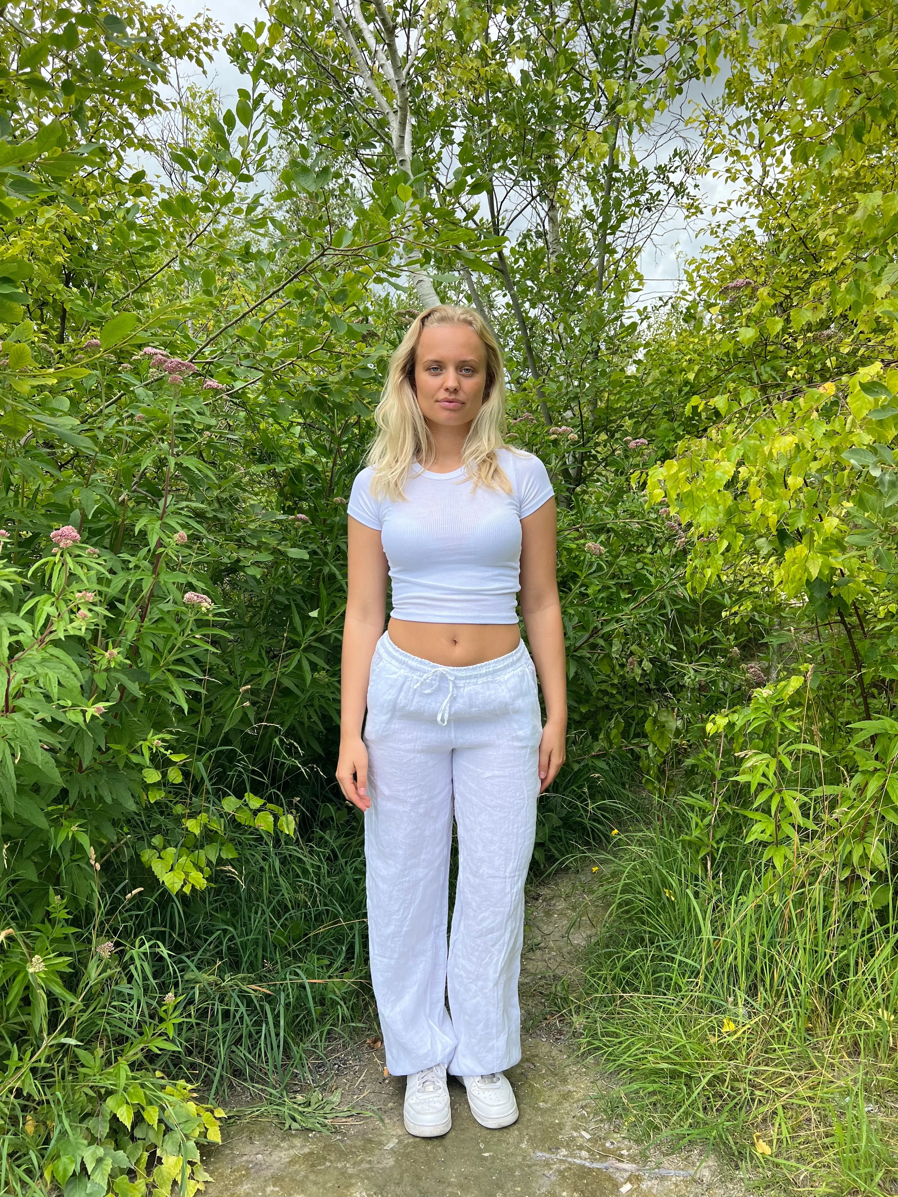 Milana linen pants - White