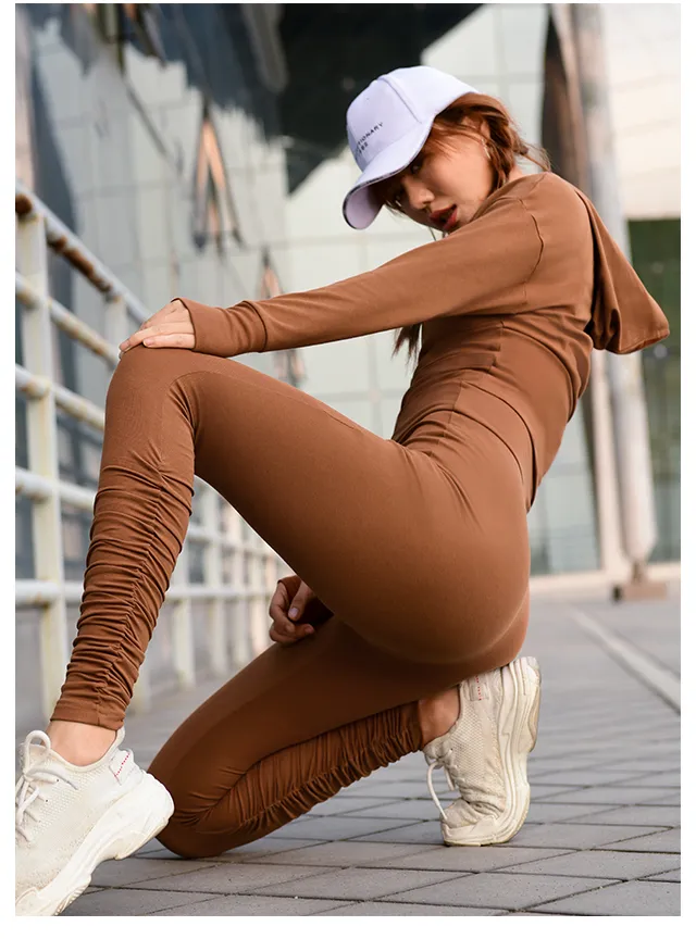 MIP TALL RIBBED LEGGINGS IN TAN