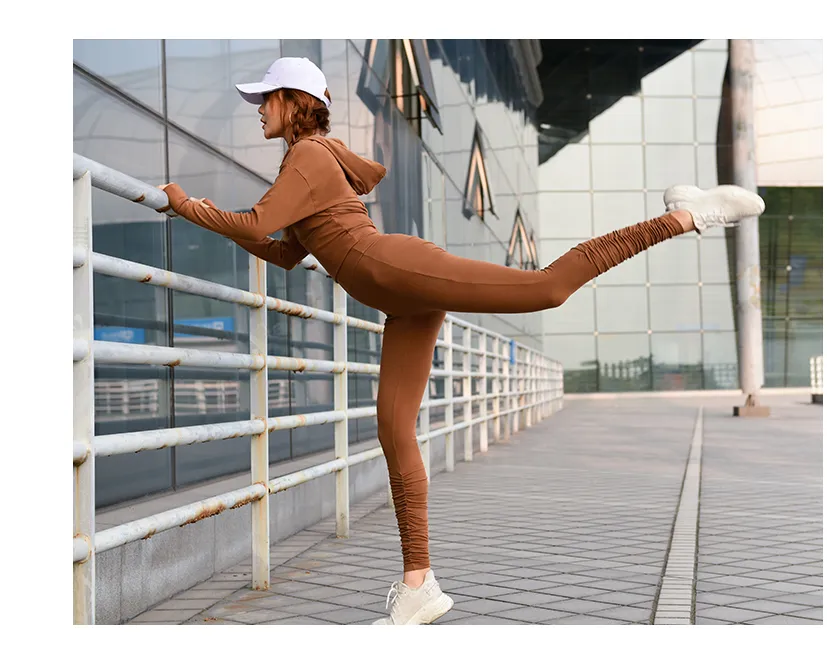 MIP TALL RIBBED LEGGINGS IN TAN