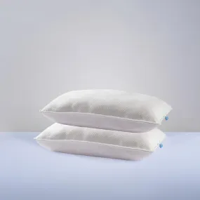 MM FOAM Softouch Pillow - 100% Latex-Polyfibre Hybrid |Great for Cuddling (25.75 x 15.25 x 6 inches) - (Pack of 2)