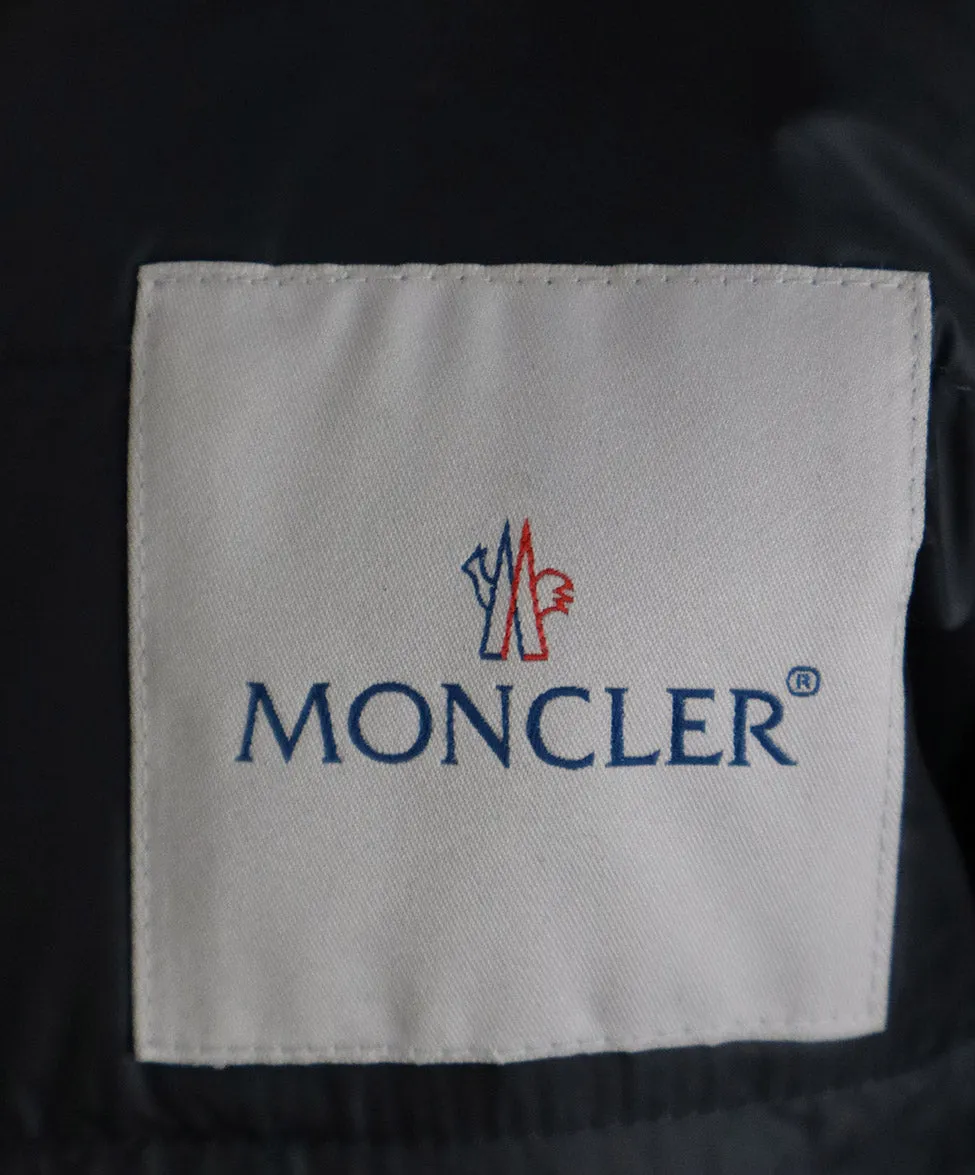 Moncler Charcoal Grey Print Down Coat sz 4