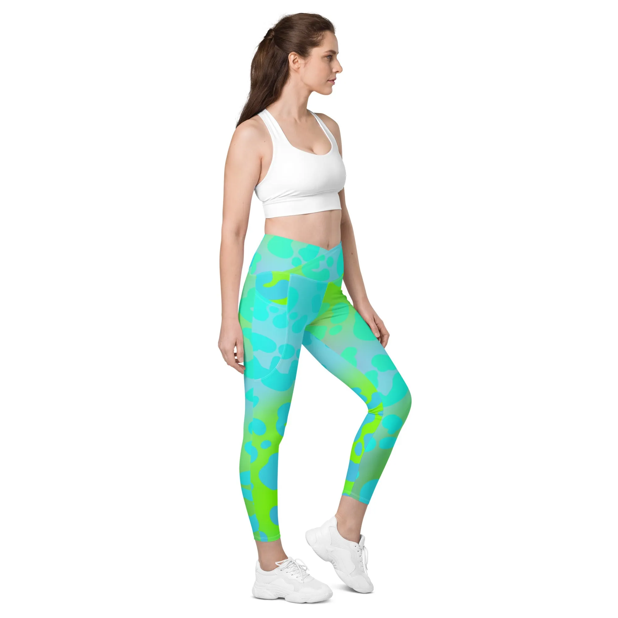 Neon Animal Print Leggings with Pockets, lioness-love