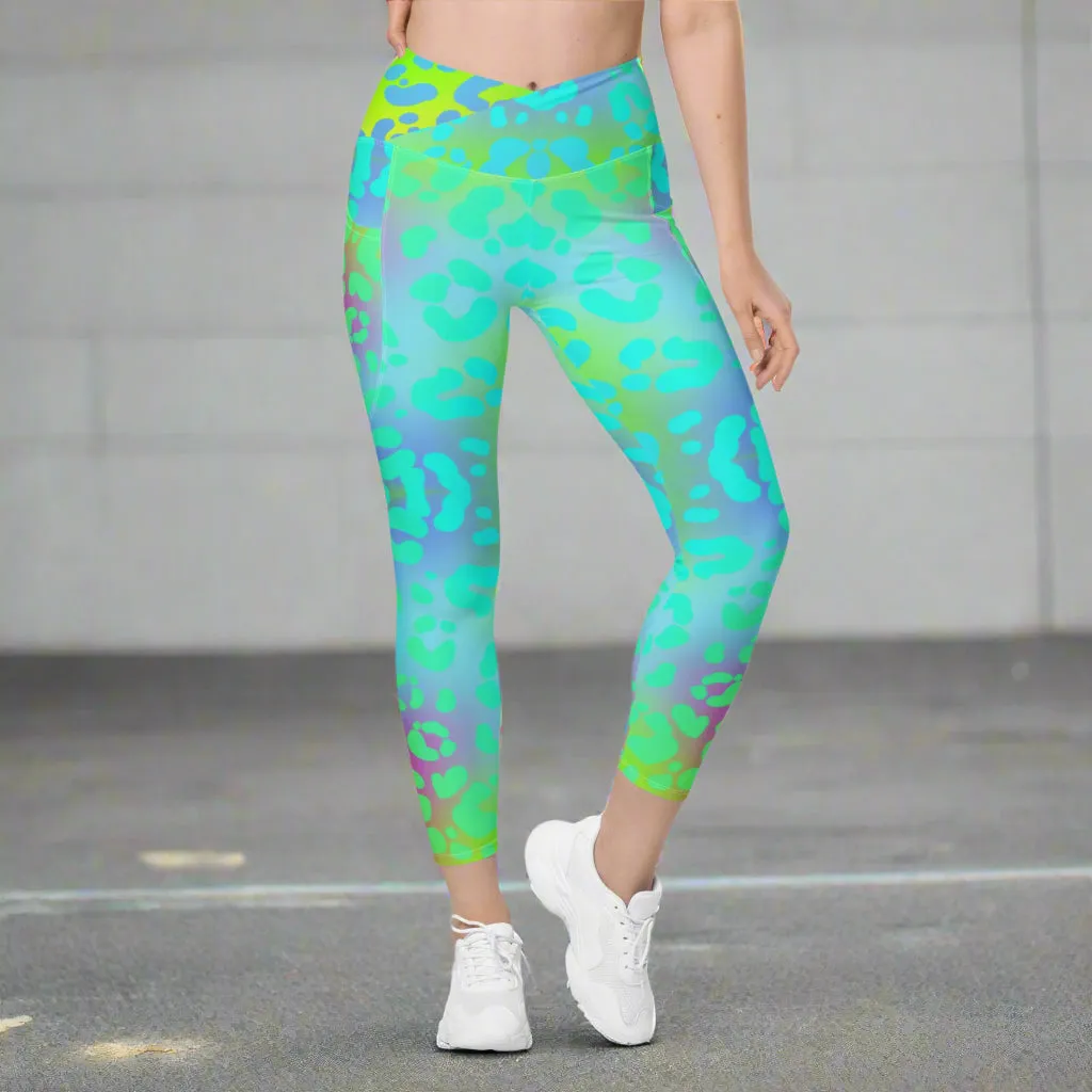 Neon Animal Print Leggings with Pockets, lioness-love