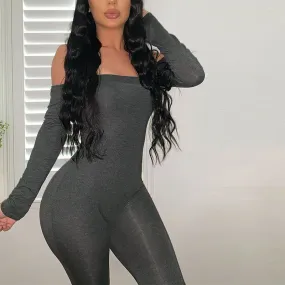 Off-shoulder Jumpsuit Sexy Fitted Trousers