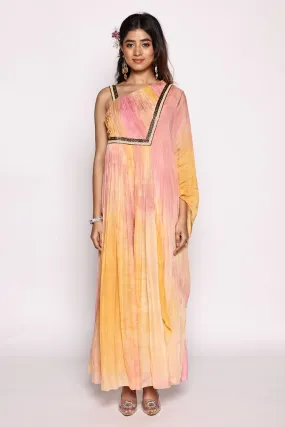 Ombre Silk Flat Chiffon Jumpsuit