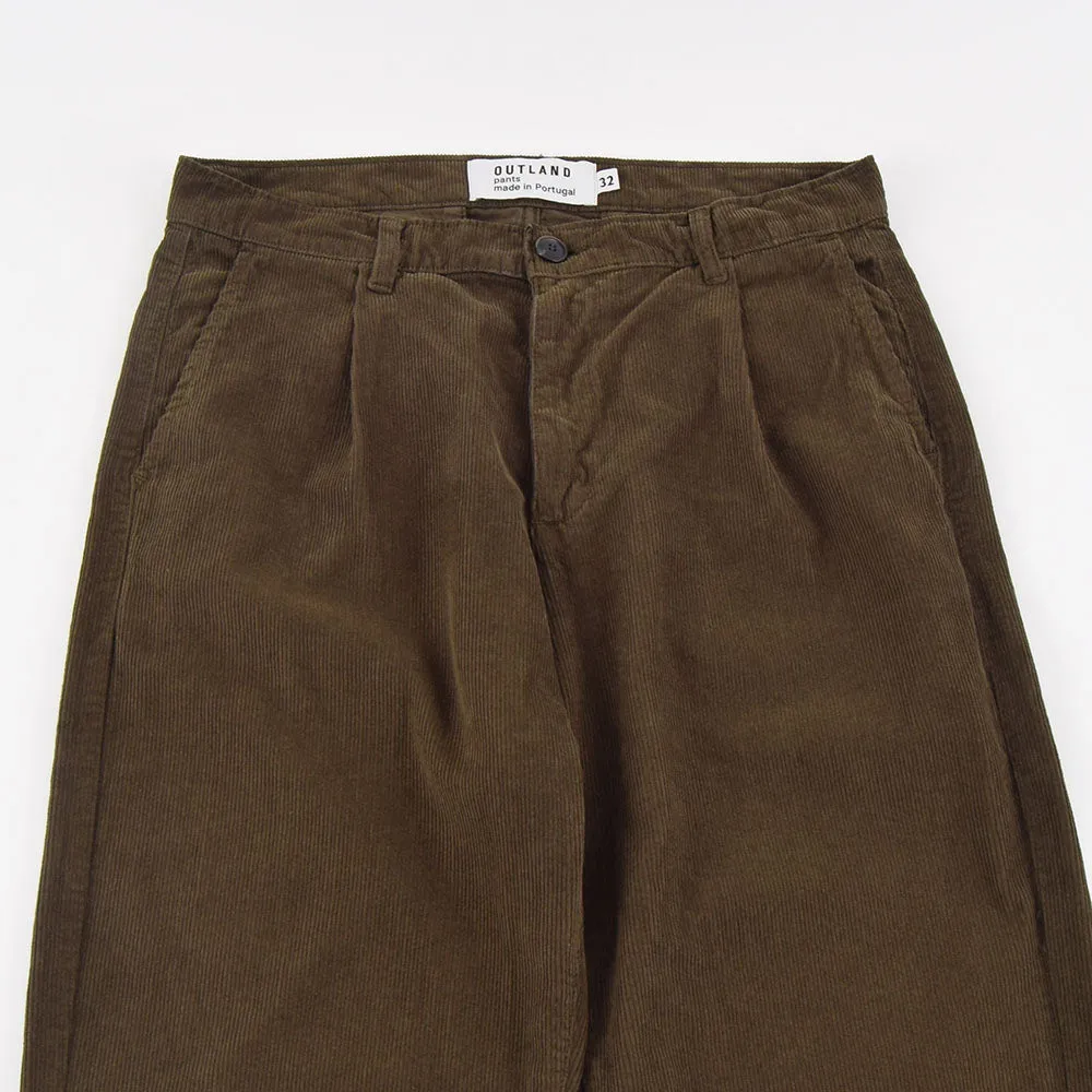 Outland Khaki Corduroy Pleats Pants