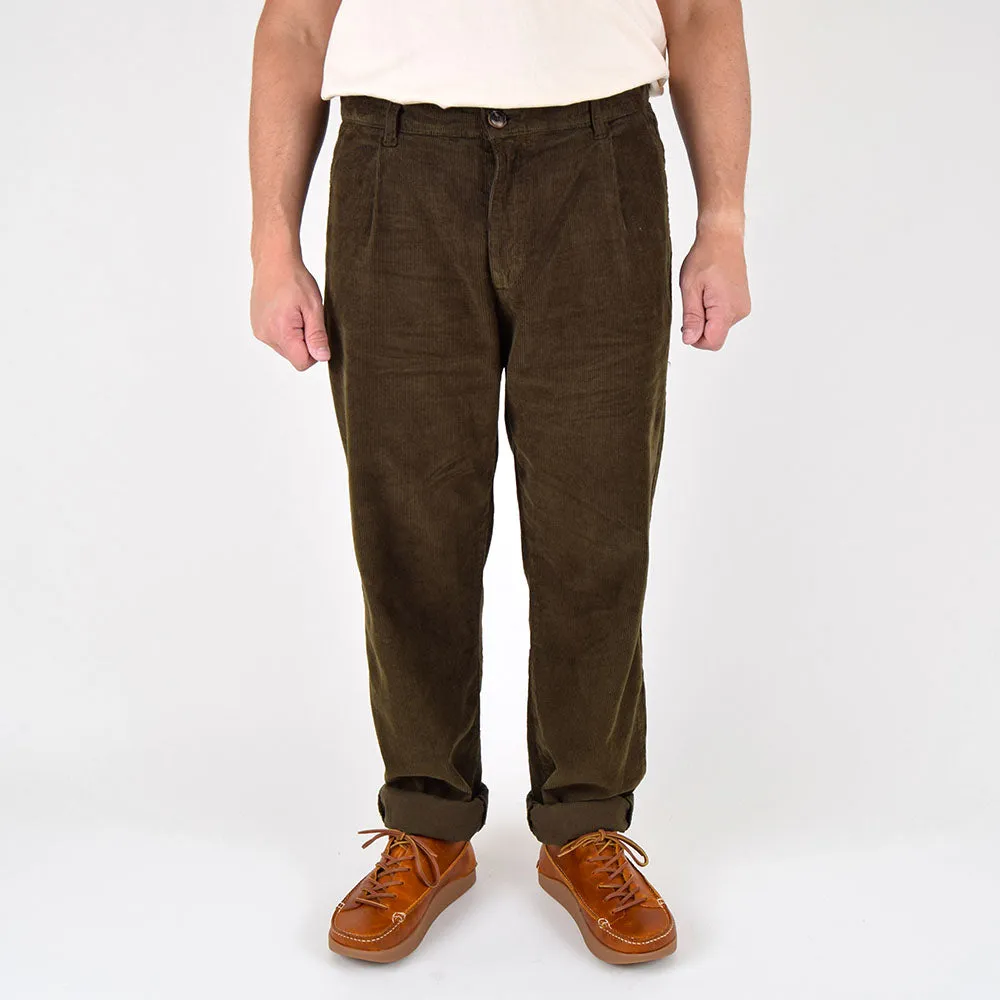 Outland Khaki Corduroy Pleats Pants