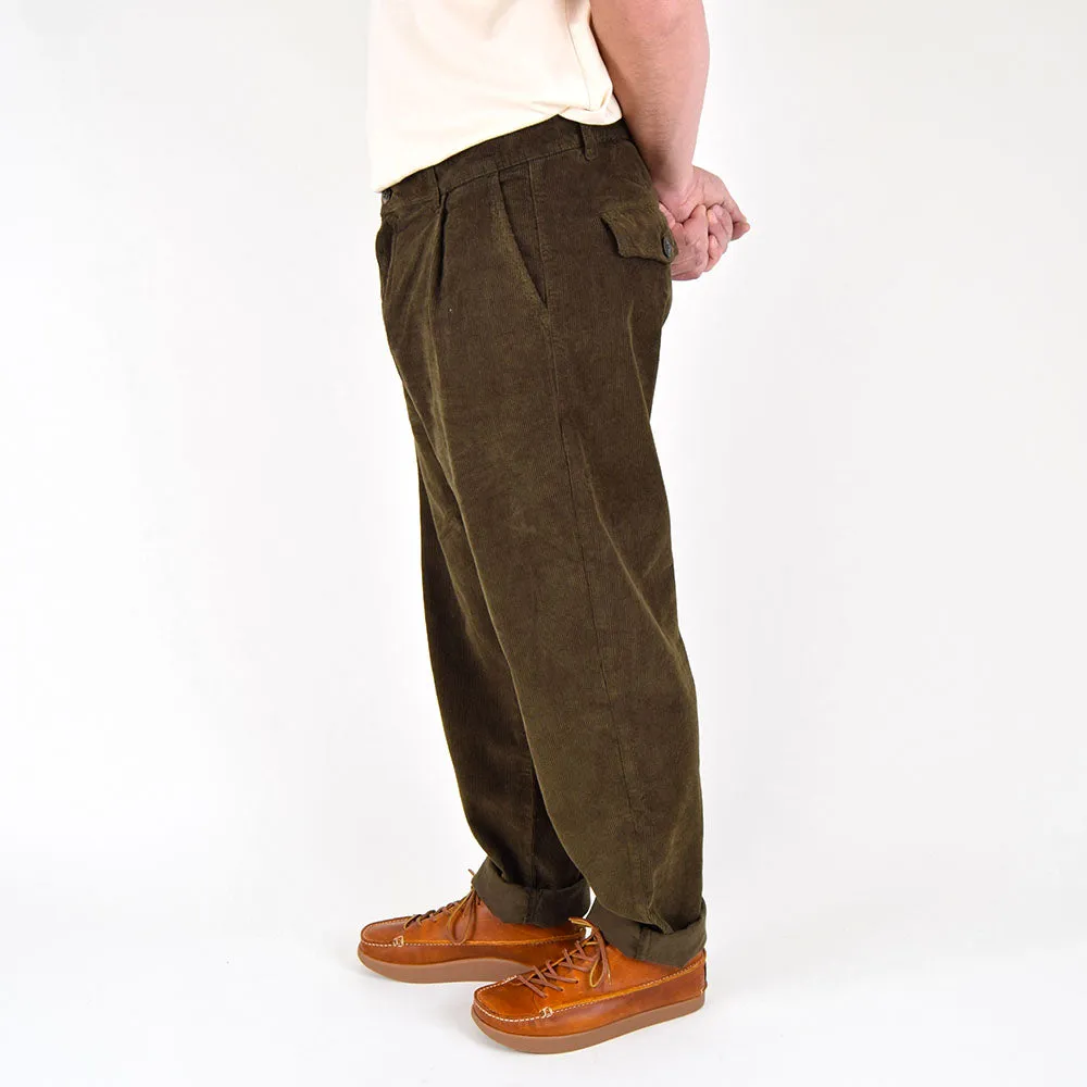 Outland Khaki Corduroy Pleats Pants