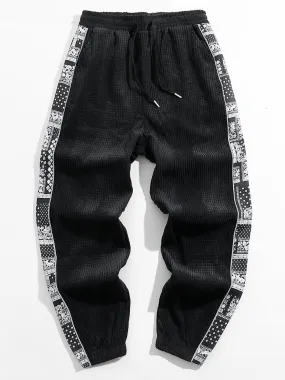 Paisley Print Corduroy Pants