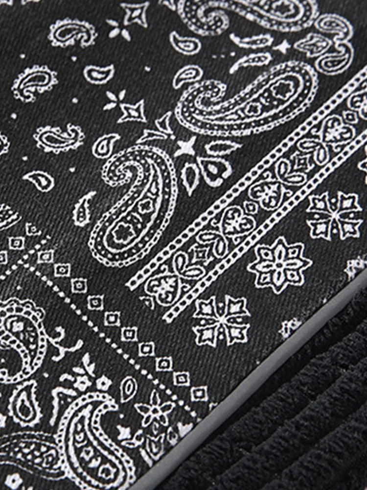Paisley Print Corduroy Pants