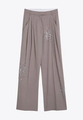 Palazzo Crystal Embellished Pants