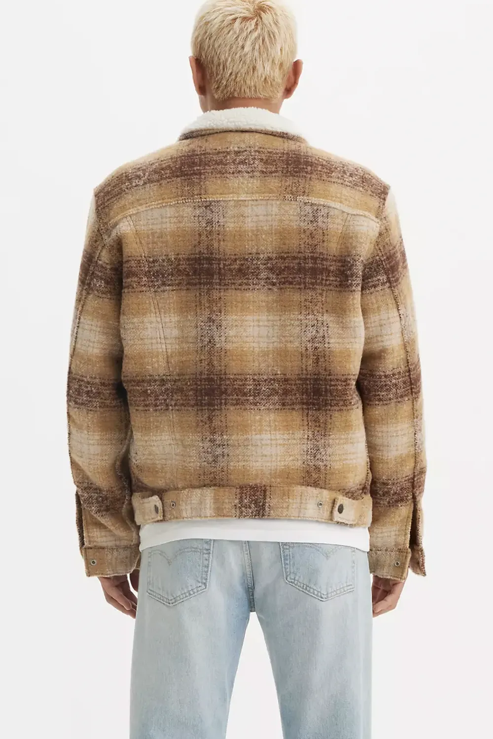 Plaid Type 3 Sherpa Trucker in Westin Curry
