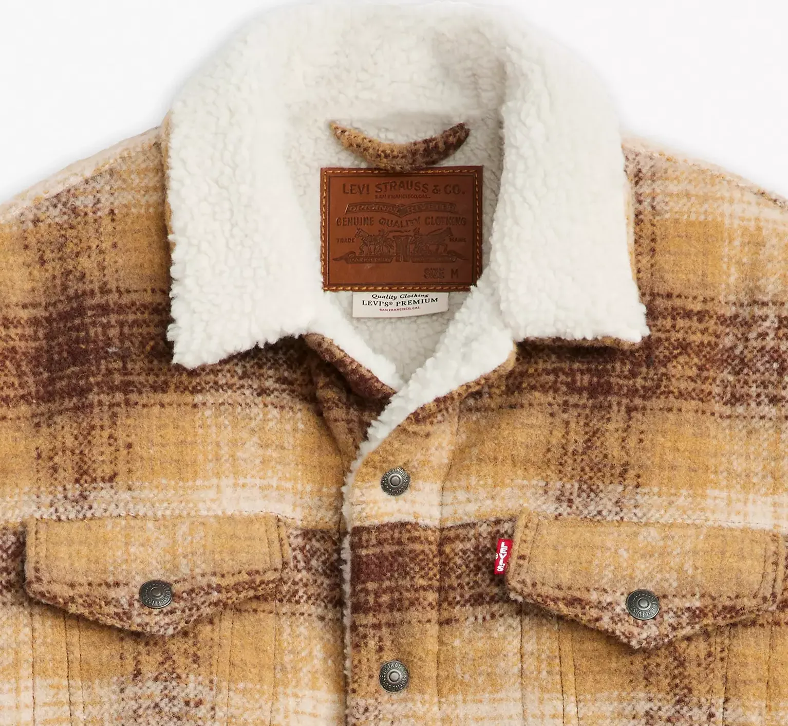 Plaid Type 3 Sherpa Trucker in Westin Curry