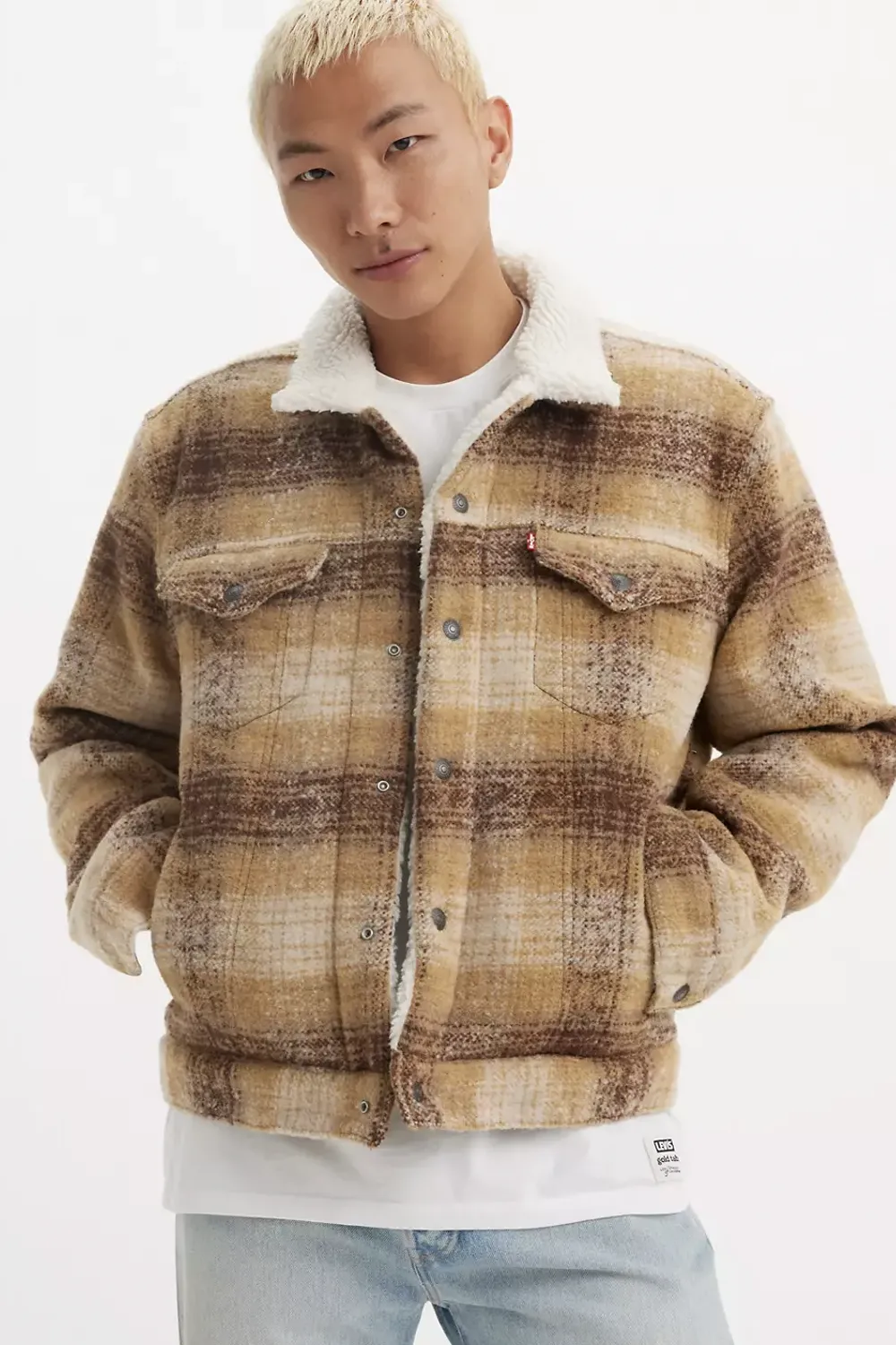 Plaid Type 3 Sherpa Trucker in Westin Curry
