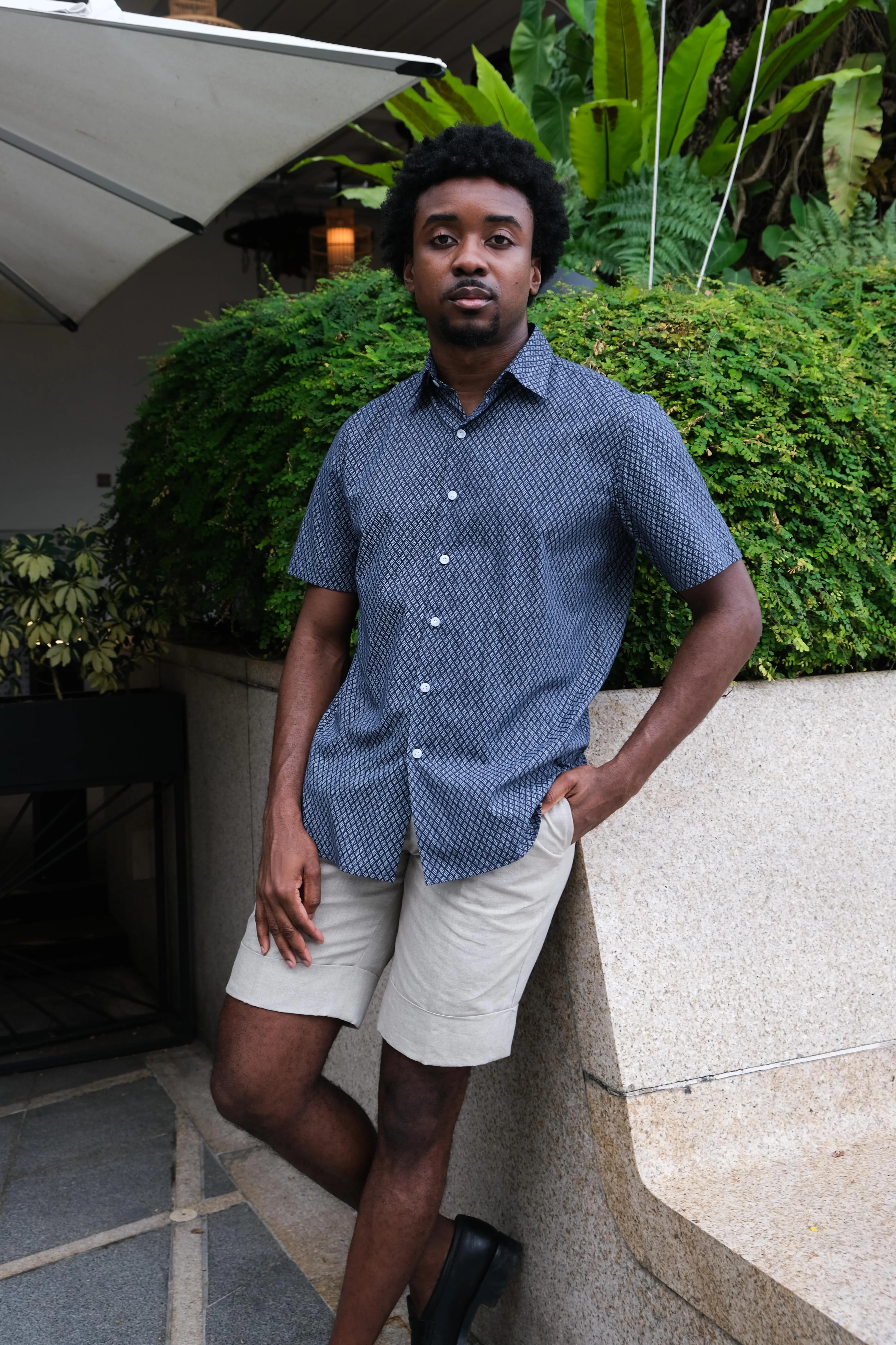 Port Gore Print Short Sleeve Shirt