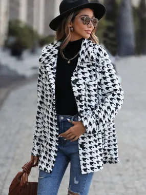 Rashae Houndstooth Button Down Jacket