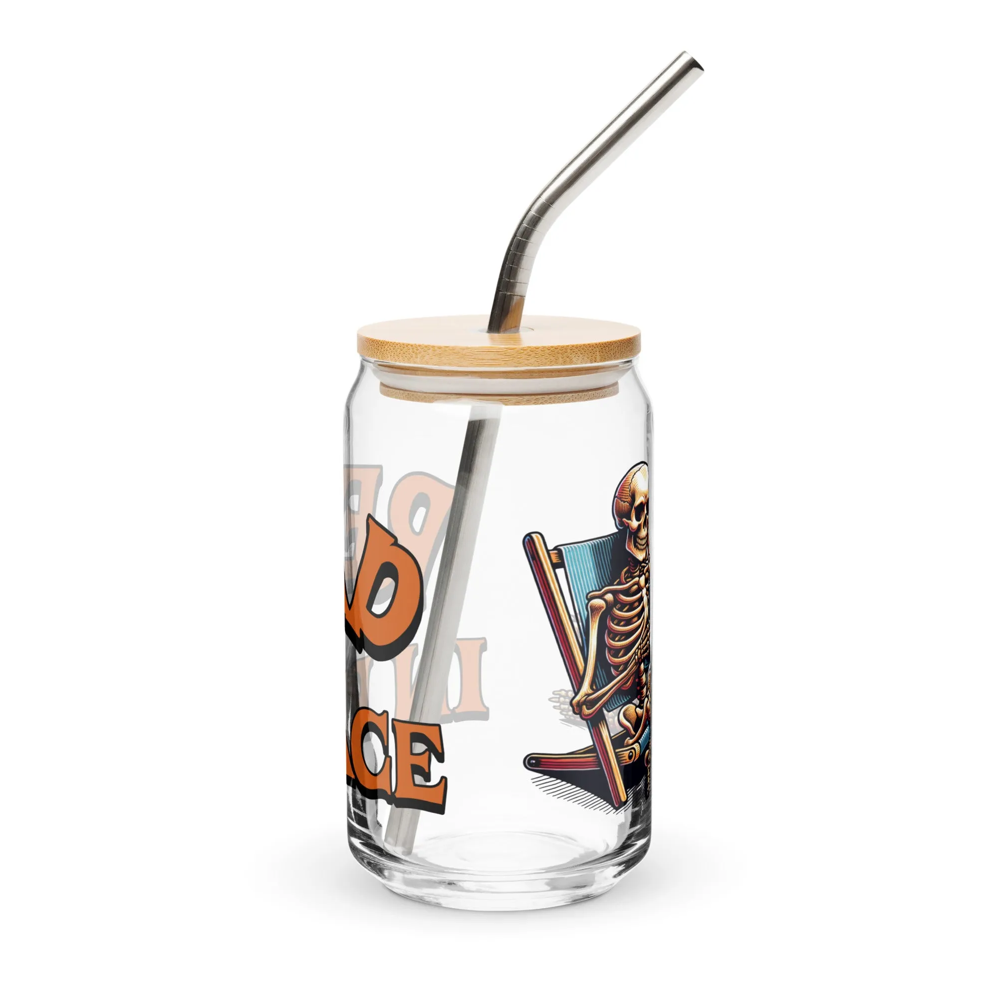 Read in Peace Iced Coffee glass