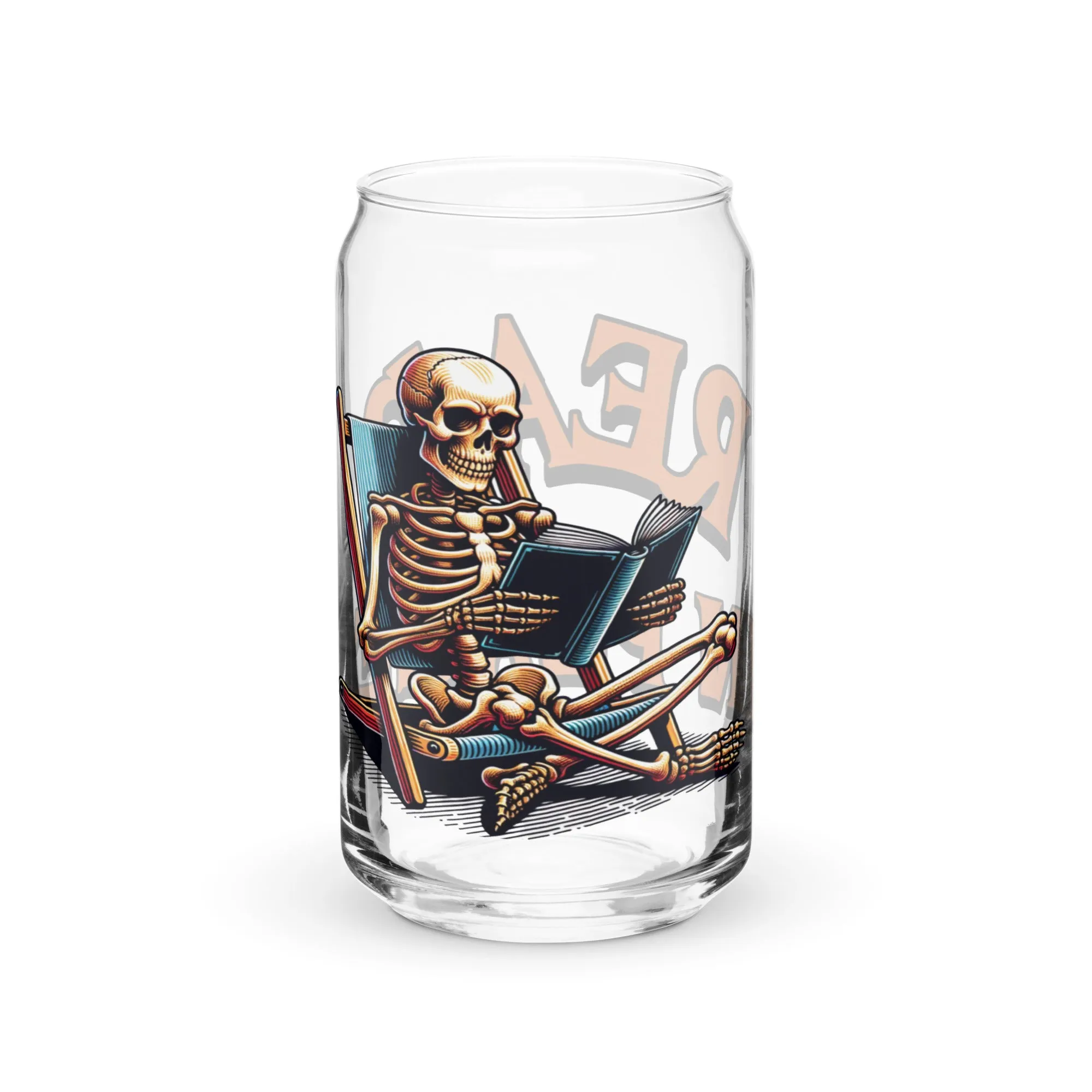 Read in Peace Iced Coffee glass