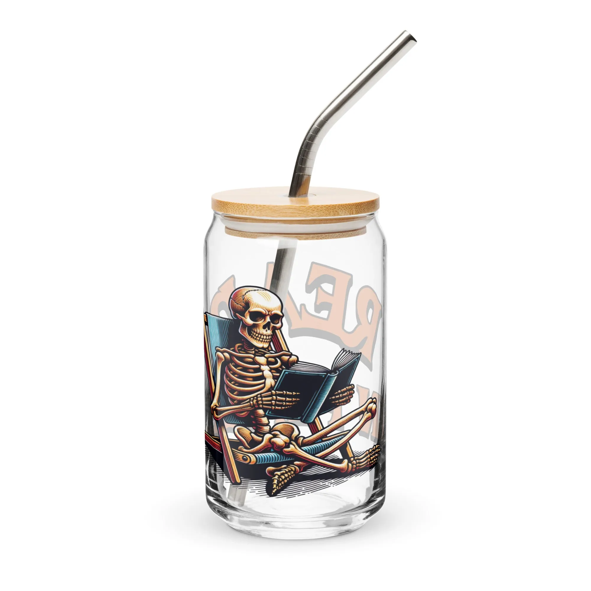 Read in Peace Iced Coffee glass