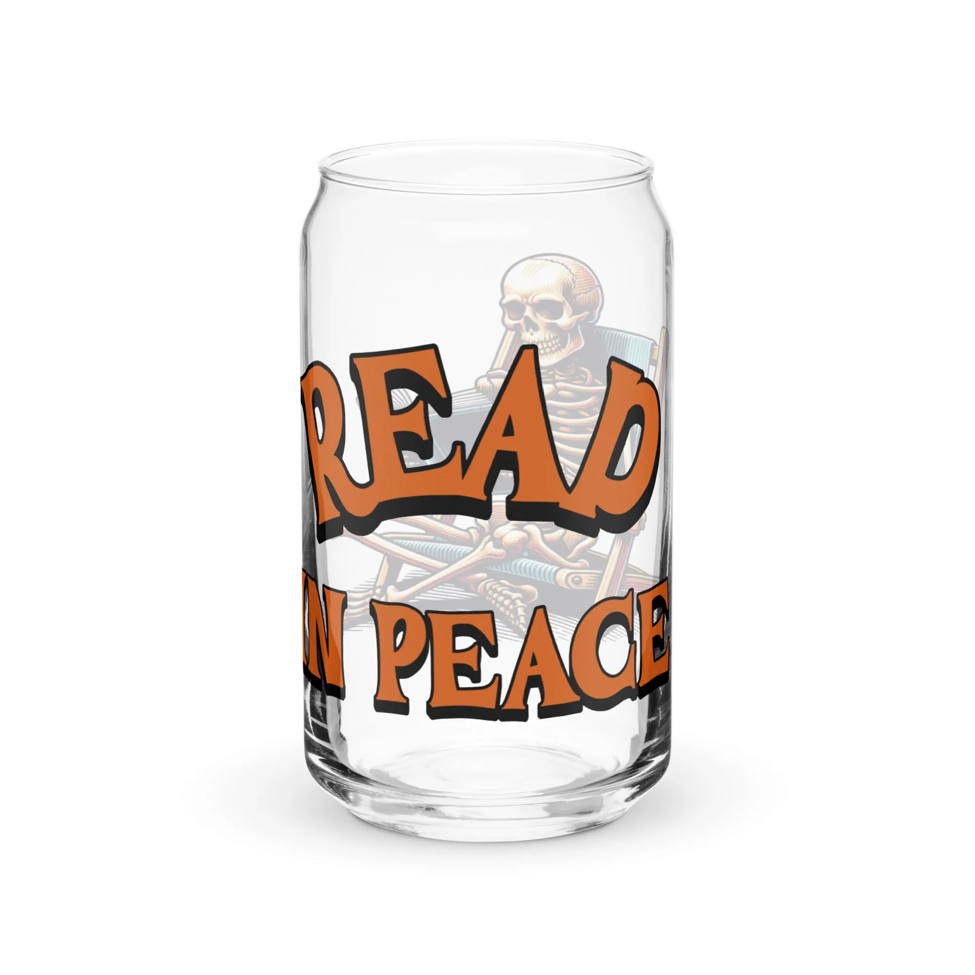 Read in Peace Iced Coffee glass