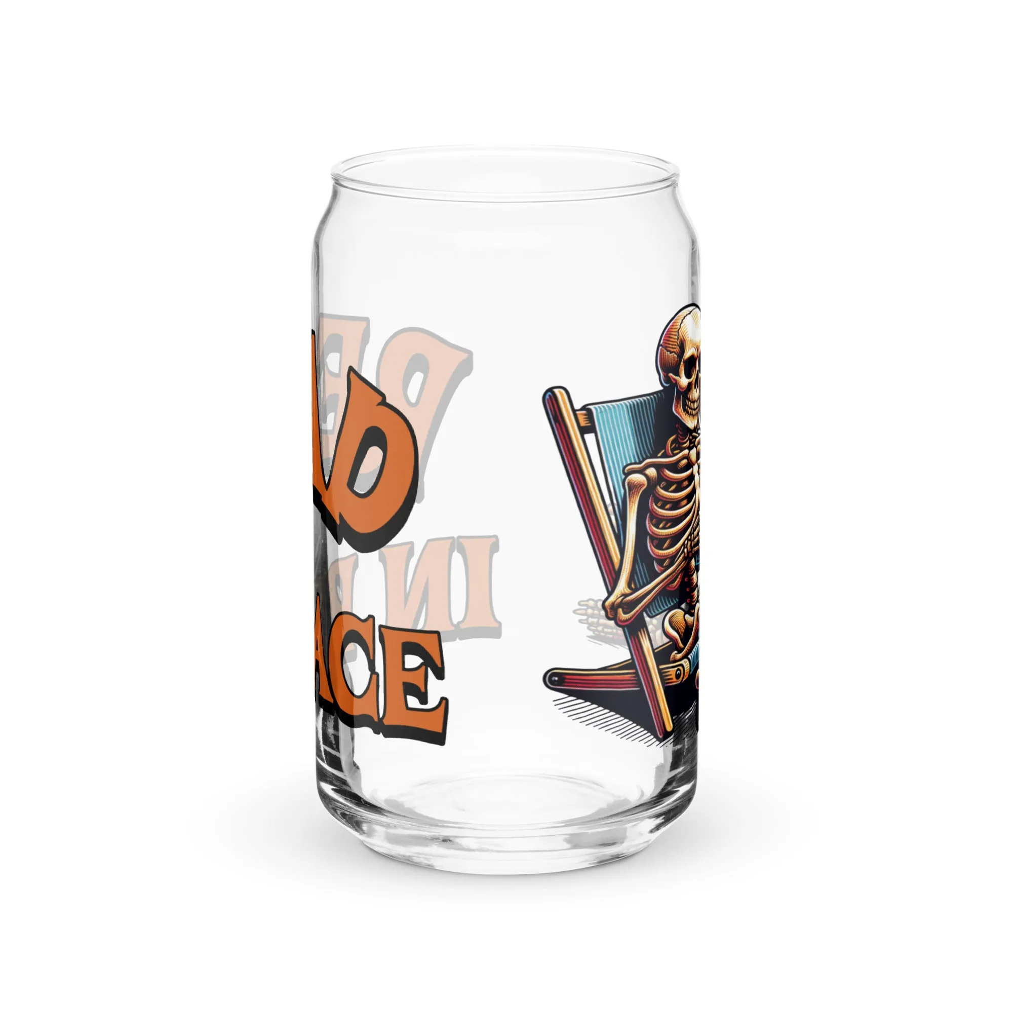 Read in Peace Iced Coffee glass