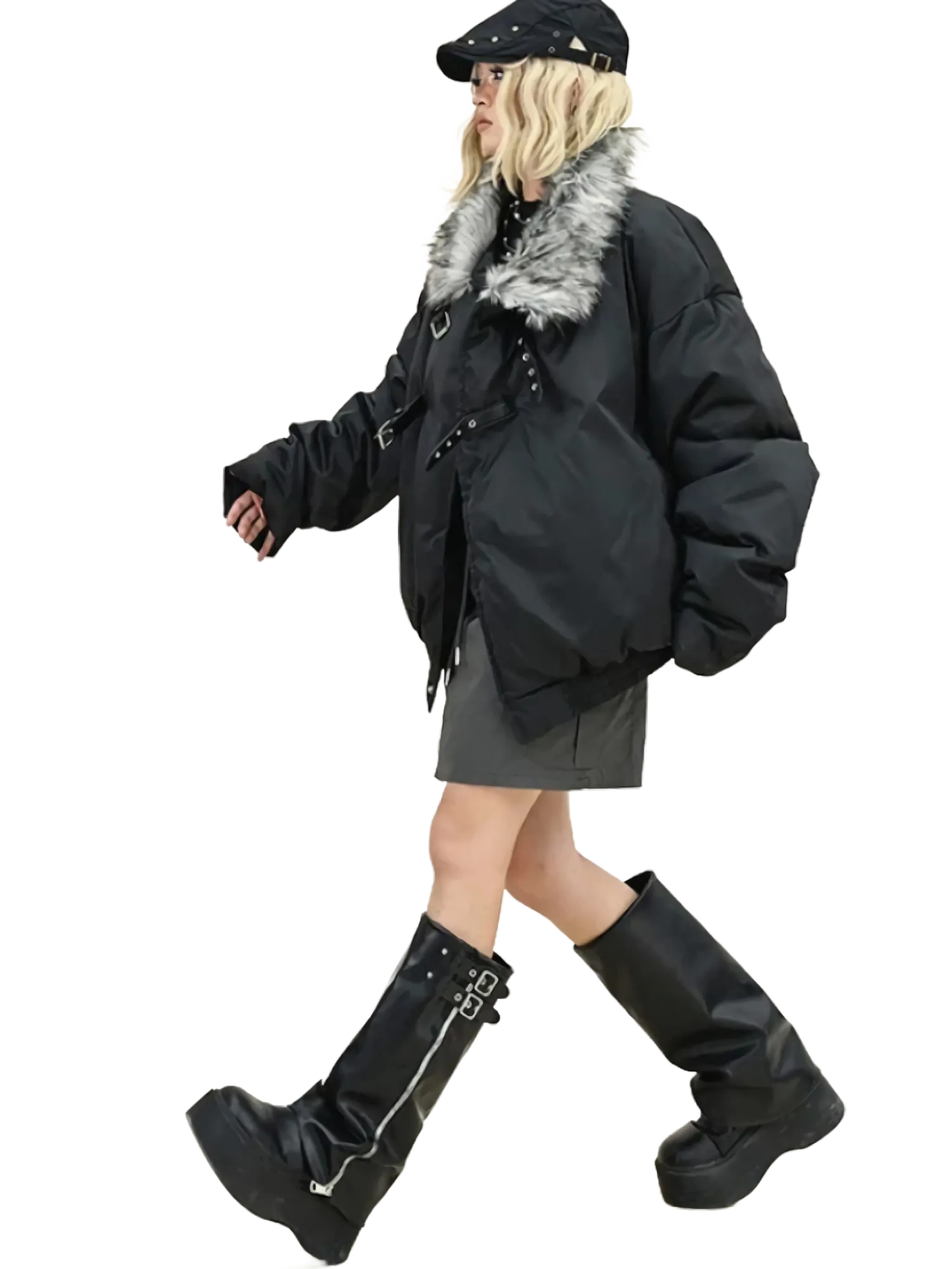 'Riften' Fur-Trimmed Puffer Jacket