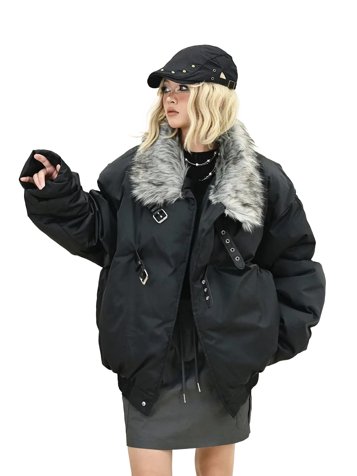 'Riften' Fur-Trimmed Puffer Jacket