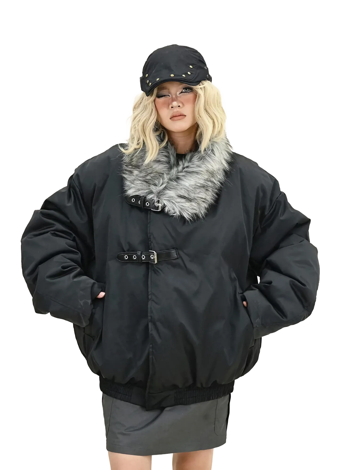 'Riften' Fur-Trimmed Puffer Jacket
