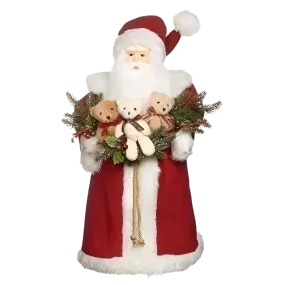 Santa Tree Topper Teddy Bear Garland
