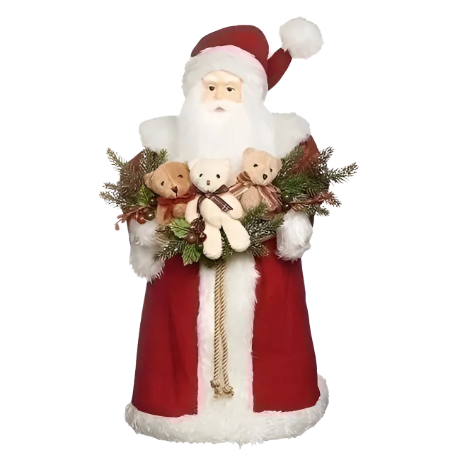 Santa Tree Topper Teddy Bear Garland