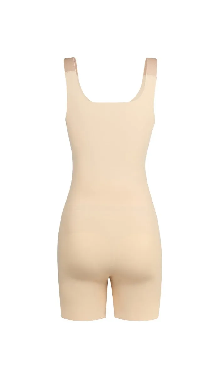 SCULPTING WIDE-STRAP OVERALL - POWDER