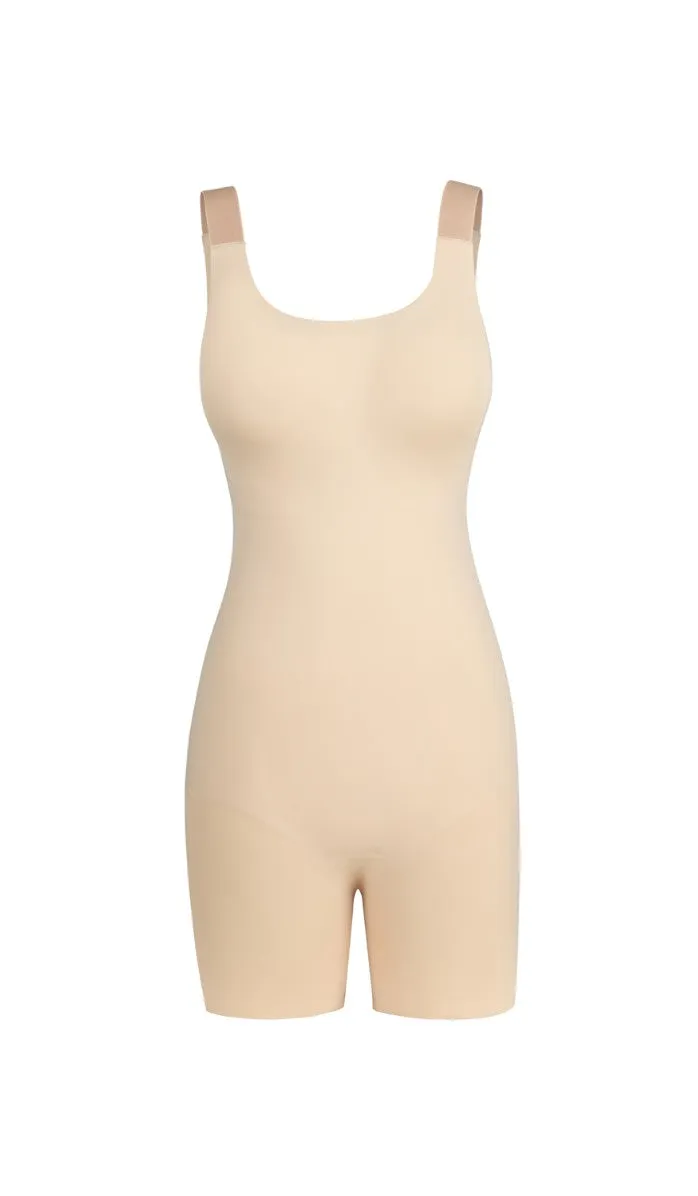 SCULPTING WIDE-STRAP OVERALL - POWDER