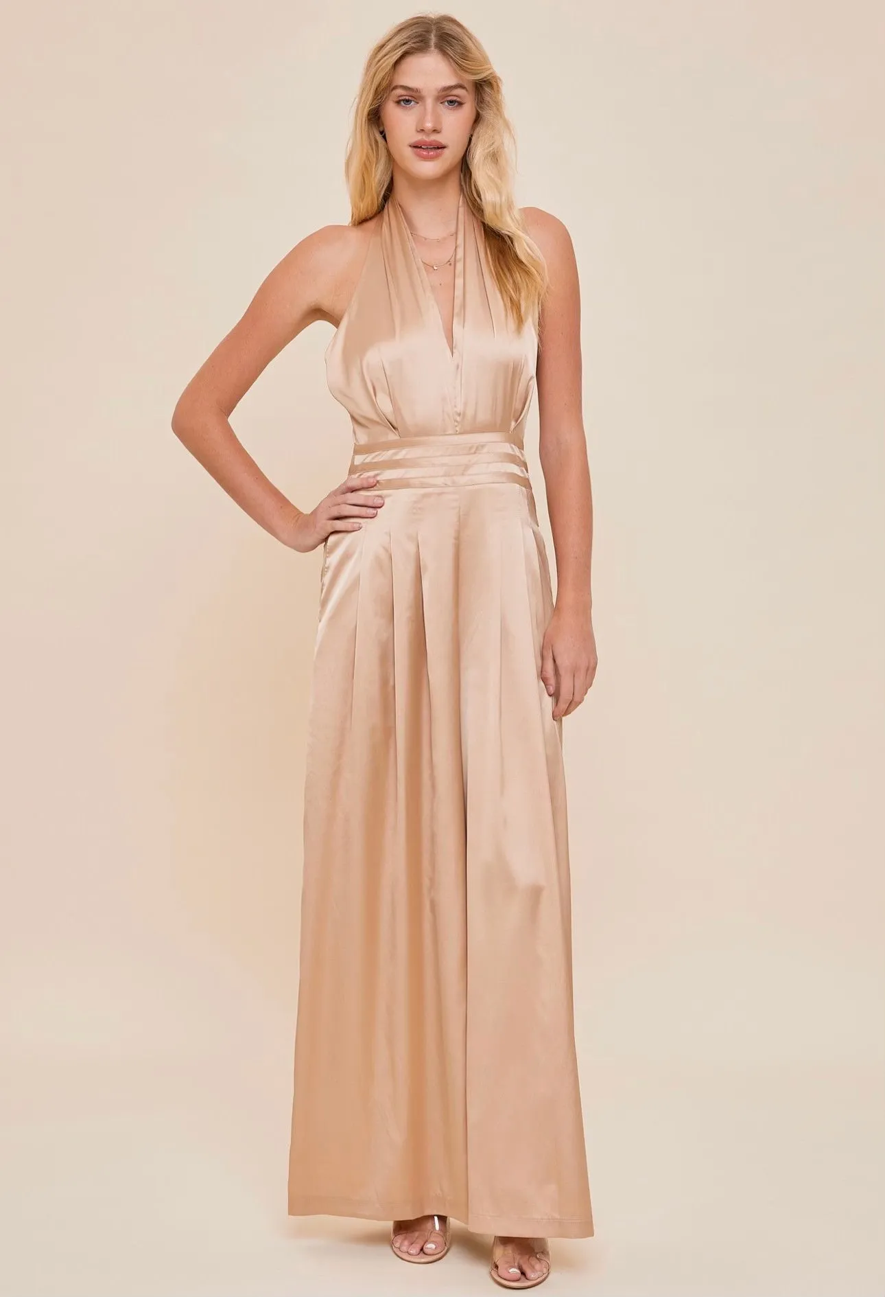 Serena Halter Neck Jumpsuit