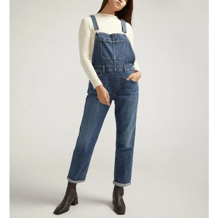Silver Baggy Overall Indigo