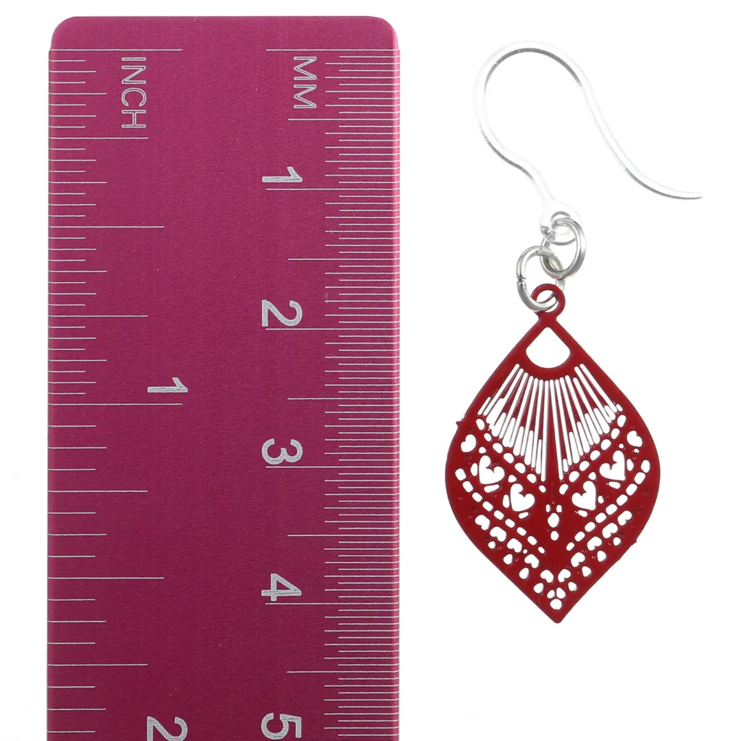 Small Peacock Dangles Hypoallergenic Earrings for Sensitive Ears Made with Plastic Posts