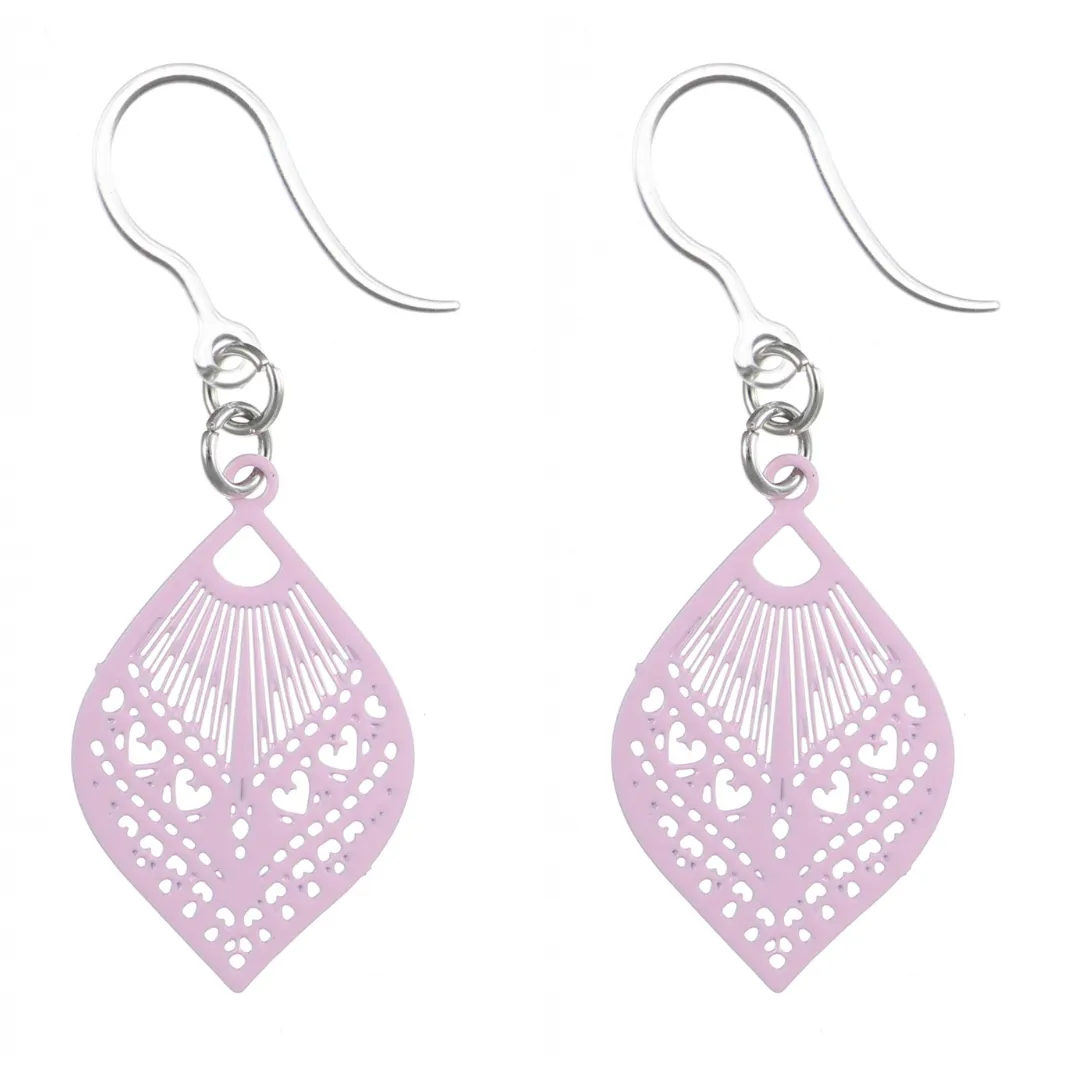 Small Peacock Dangles Hypoallergenic Earrings for Sensitive Ears Made with Plastic Posts