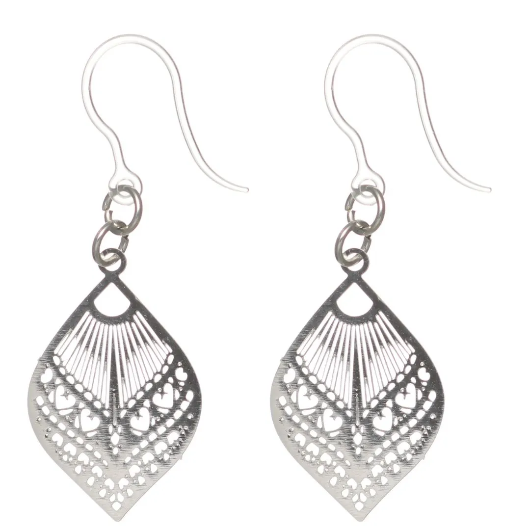 Small Peacock Dangles Hypoallergenic Earrings for Sensitive Ears Made with Plastic Posts