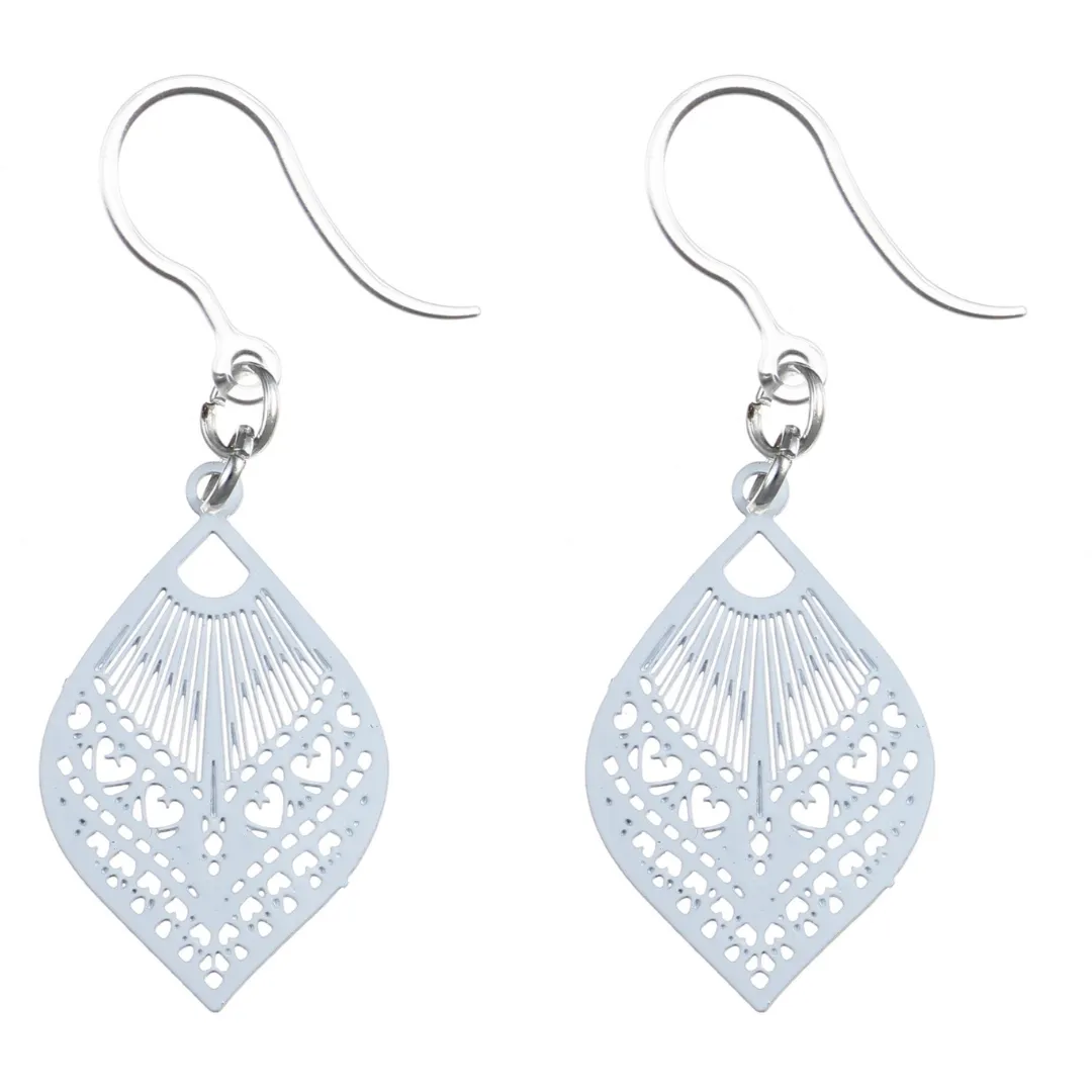 Small Peacock Dangles Hypoallergenic Earrings for Sensitive Ears Made with Plastic Posts