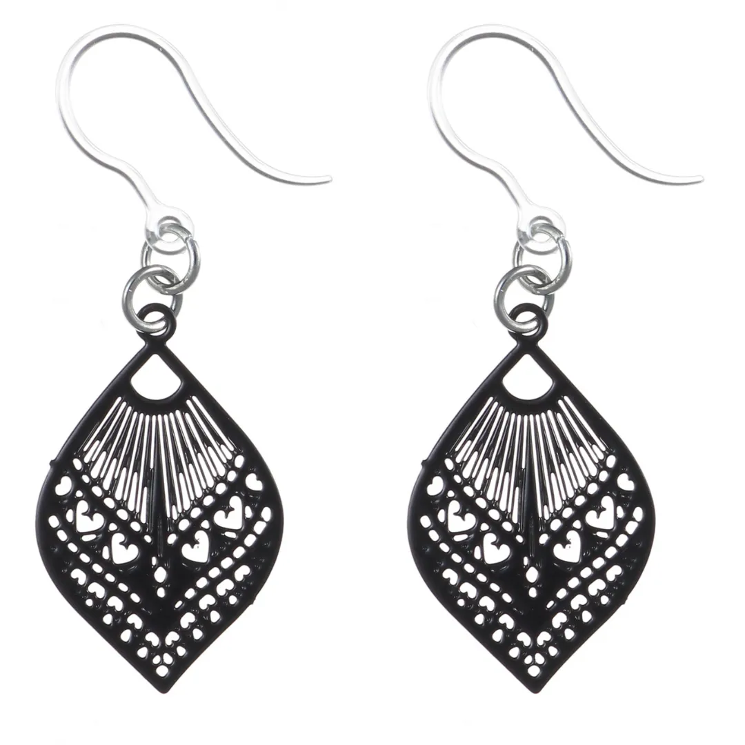Small Peacock Dangles Hypoallergenic Earrings for Sensitive Ears Made with Plastic Posts