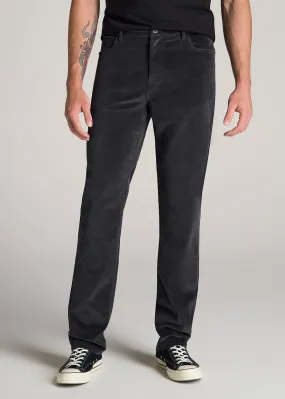 STRAIGHT-LEG Stretch Corduroy Pants for Tall Men in Iron Grey