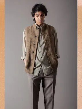 SUKETDHIR   I   SD Shaan Gilet | Heavy Linen | Oyster Grey