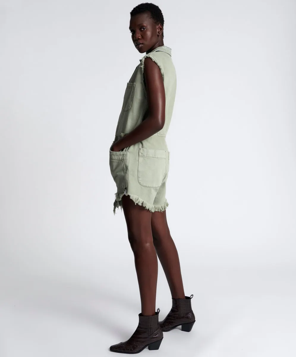 SUPER KHAKI PALLISADES DENIM OVERALL